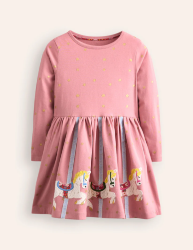 NWT Mini Boden Appliqué Hem Jersey Dress - Picture 11 of 17