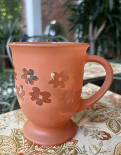 Vintage Anchor Hocking Coffee Mug - Flower Power!