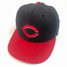 VTG Cincinnati Reds Hat Fitted 7 5/8 New Era MLB Baseball Cap On Field Wool USA