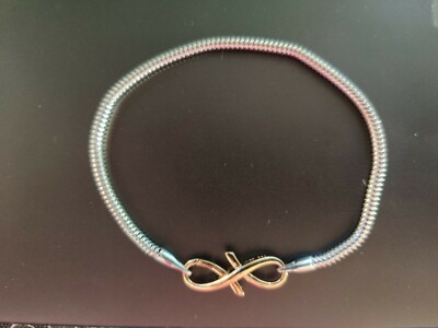JLO ENDLESS Infinity Gold Verschluss 925 Sterling Silber Serpentin Armband #3050-19