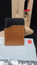 Genuine Leather Hand Made,hand stitched, minimalist wallet, new,vertical 143