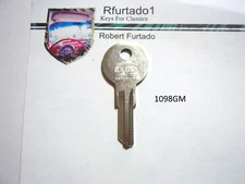 Key Blank - Harley Davidson up to 1969 & Old School Indian Motorcycles (1098GM)