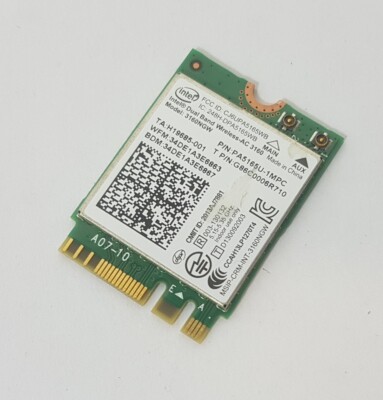 Dual Band Wlan Intel Wireless-AC 3160 BT 4.2 Mini aus Toshiba Satellite Pro R50