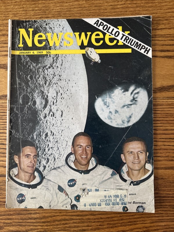 Newsweek Magazine January 6, 1969 Apollo Triumph Cover: Anders, Lovell, Borman 