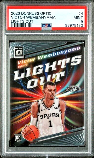 Victor Wembanyama 2023-24 Donruss Optic Lights Out #4 PSA 9 Wemby Spurs RC