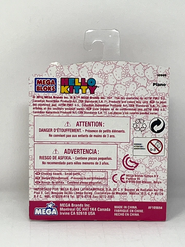 2014 MEGA BLOKS HELLO KITTY SET 10969 ( 17 pcs.) - NEW ! - Image 2 of 3