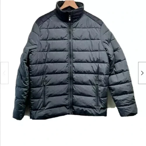 Weatherproof Ultra Luxe Men's Water Resistant Puffer Jacket BLUE/STEEL LARGE
