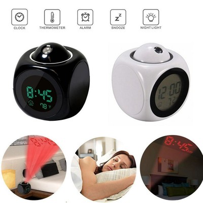 Alarm Clock Led Wall Ceiling Projection Lcd Digital Voice Talking