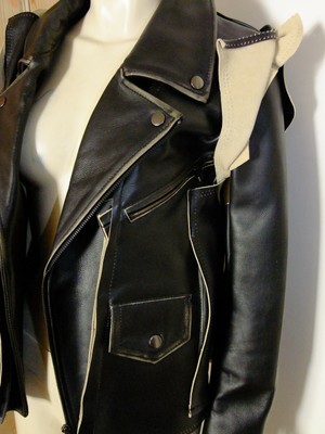 Maison Martin Margiela H\u0026M Giacca di Pelle da Motociclista Cappotto UK 10 S  DECOSTRUITA US 6 | eBay