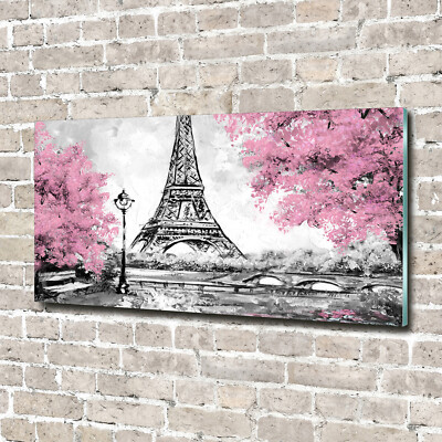 Wandbild aus Plexiglas  Druck auf Acryl 140x70 Eiffelturm Paris
