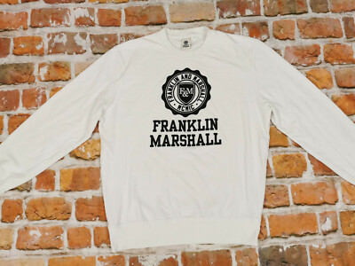 FRANKLIN & MARSHALL Summer Vintage Pullover Old School Logo White XL