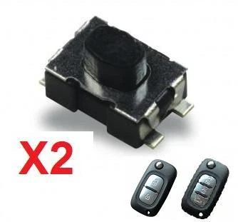 2x Switch bouton pour clé pliante télécommande plip Renault Clio Modus Kangoo ..