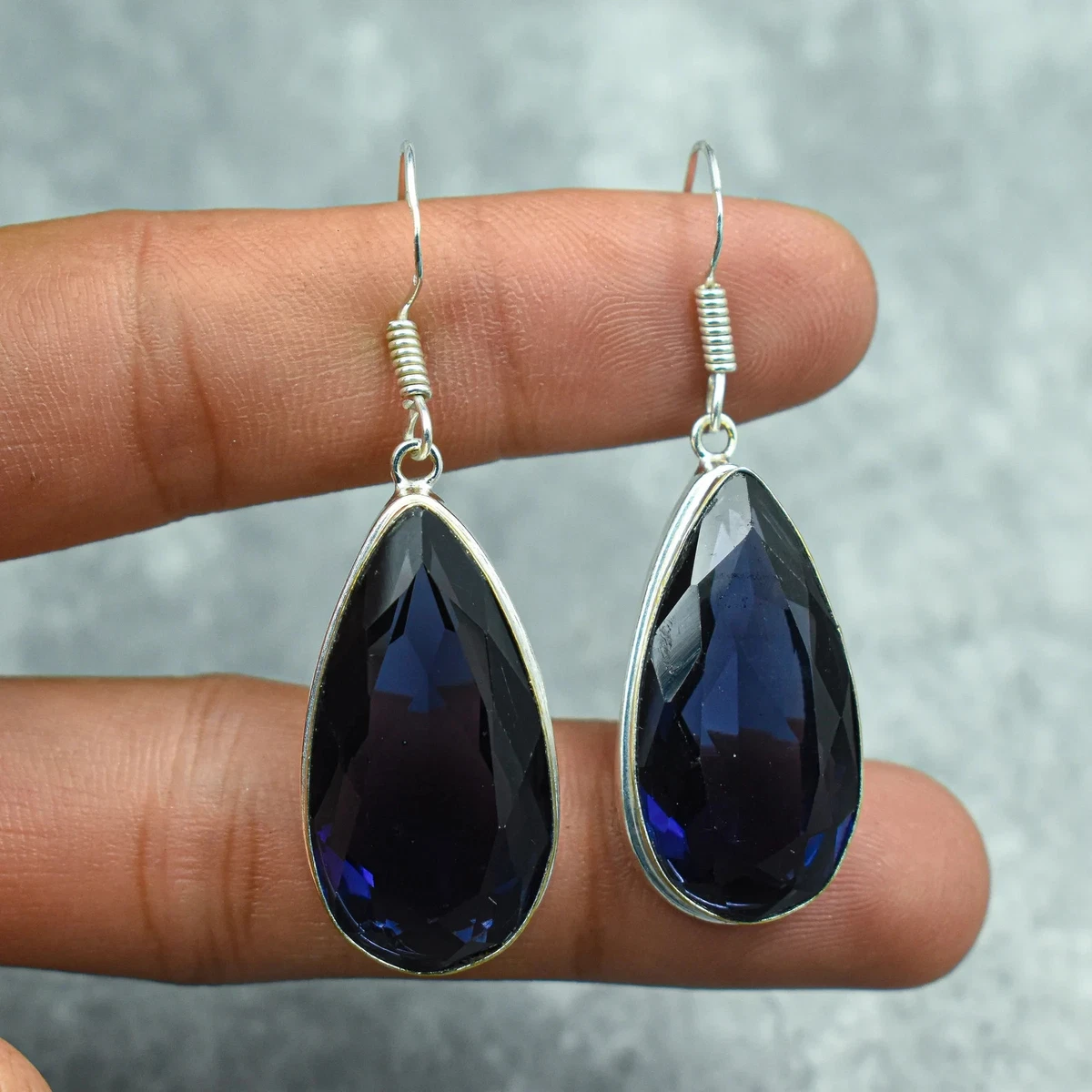 Acquista UMCHO Lussuosi Orecchini a Clip con Pietra Preziosa Topazio Azzurro Cielo Nano Gioielli Orecchini per Donne Regalo di Compleanno in Italia a partire da 34