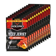 Jack Link's - Beef Jerky - Original Flavour - High Protein Snack - 12 x 100 g