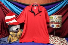 Under Armour Men's Red Loose Heat Gear Short Sleeve Golf Polo Shirt Size 2XXL