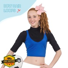 WRNZL Light Pink Cheer Bows 8" Large Girls Softball Ponytail Holder 2 Ct