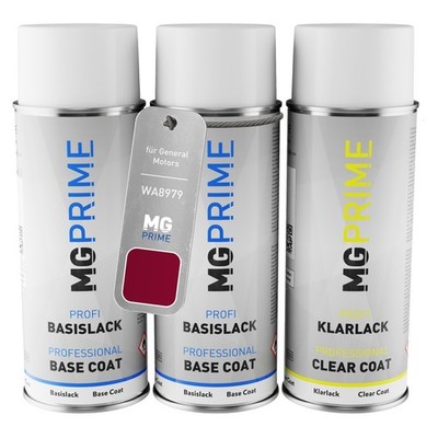 Autolack Sprühdosen Set für General Motors WA8979 Medium Garnet Red Metallic