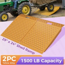 VNN Shed Ramp for Riding Mower & Lawn 1500LB Capacity Anti-Slip Punch Plate Ramp