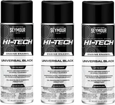 Hi-Tech EN-42 Engine Enamel GM Black 12oz Gloss Spray Paint Coating 3-Pack Set