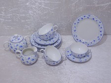15 tlg. Konvolut Teeservice Arzberg Porzellan Design Blaubl&uuml;te Form 1382 Vintage