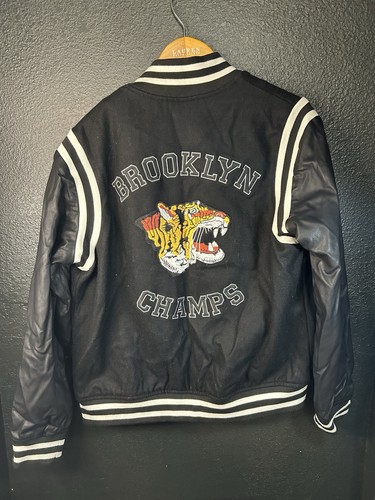 Vintage Havana Jacke Damen Gr. L schwarz Varsity Jacket Bomber - Brooklyn Champs - Bild 8 von 14