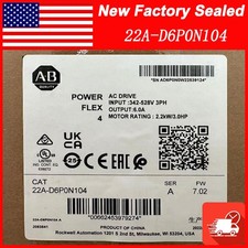 22A-D6P0N104 2022 New AB SER A Powerflex 4 AC Drive 3HP Surplus