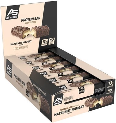 All Stars Smooth Core Protein Bar, 12 x 45 g Riegel, Hazelnut Nougat