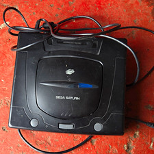 SEGA Saturn Console PAL Black MK-80200A-50 SCART Cable Cartridge Slot