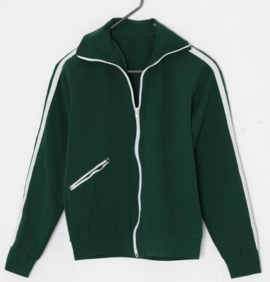 1970s, Scandinavian Warm-Up Jacket, Dense Warp-Knit Jersey, Applied Stripes