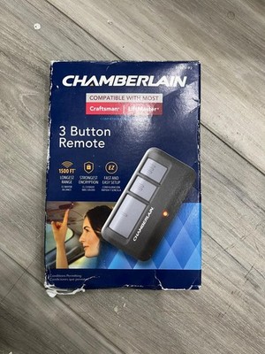 Chamberlain 953EV-P2 3 Button Garage Door Remote - Black #3433 - used