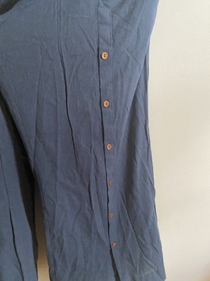 PURE by HALLHUBER Organic Cotton Wide-Leg Elastic Pants Navy Blue