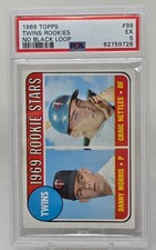 1969 Topps Twins Rookie CRAIG NETTLES RC CARD PSA 5 EX. rookie card picture