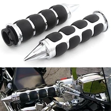 1'' Anti Slip HandleBars Hand Grips Motorbike For Harley Touring Honda Chopper
