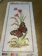 Tapen  Vienna Needle Work Canvas Butterfly Made in Austria  W624