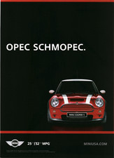 BMW 2006 Mini Cooper S Car Vintage Print Ad Opec Schmopec Garage Art Decor VTG
