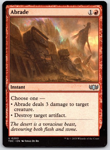 Abrade #203 Commander: Tarkir: Dragonstorm MTG Uncommon