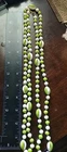 Grandmas Old Costume  Jewelry Vintage Necklace Retro Green And White