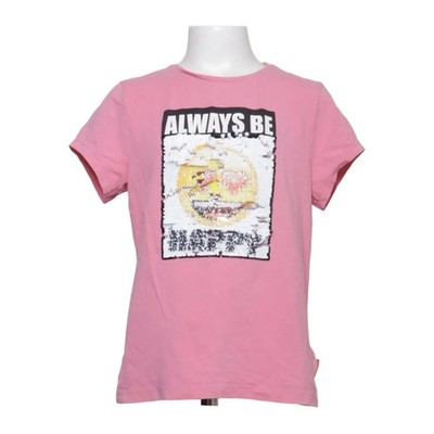 Emoji, T-shirt, Größe: 146/152, Pink, Baumwolle/Elasthan, Print, Mädchen #657