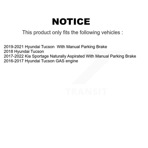 Coated Disc Brake Rotors Semi-Metallic Pad Front Rear Kit For Hyundai Tucson Kia - Picture 2 of 9