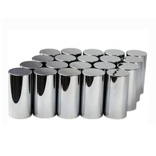 33mm4in Chrome Abs Plastic Screw-on Lug Nut Covers For Semi Truck 2060 Pcs