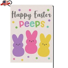 Welcome Easter Garden Flag 12X18 Inch Vertical Double Sided Happy Easter Peeps S