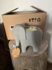 BNIB NEXT Outdoor Indoor Safari Elephant Lemongrass & Ginger Scented Candle