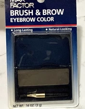 Max Factor SOFT BLACK Brush & Brow Eyebrow Color definer powder - NIP