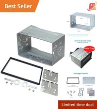 Car Stereo Mounting Kit Double DIN Cage Frame Dash Fitment Universal Metal