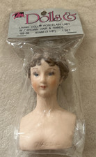 Mangelsen's Dolls Porcelain Lady Brown Hair 2 Arms hands 3 1/8" New Part
