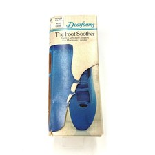 Dearfoams The Foot Soother Vintage Blue Foam Cushioned Slippers Suede Sole Med