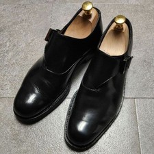 Gucci Media Suela Nuevo Logo Grabado Único Monje Correa Cuero Zapatos