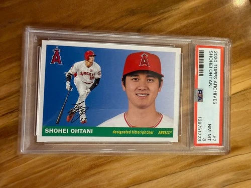 2020 Topps Archives - 1955 Topps Shohei Ohtani #7 PSA 8 NM+ baseball card graded