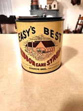 VINTAGE EASY'S BEST RIBBON CANE SYRUP CAN WITH ORIGINAL LID-14 OZ. SIZE CAN