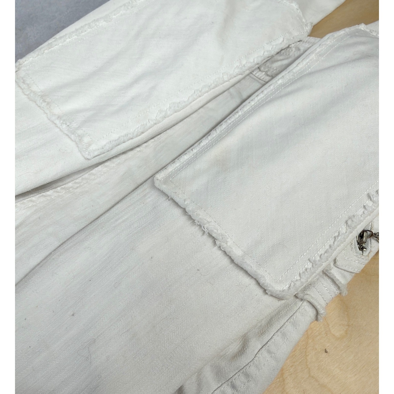 Ruby Cho White Cropped Utility Jacket Women's Sma… - image 7